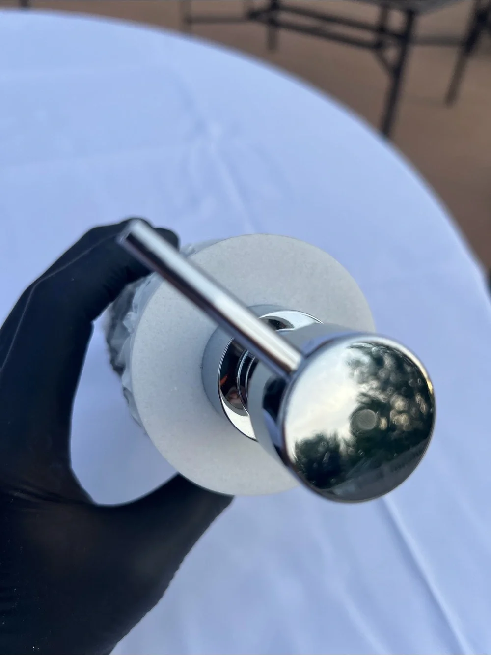 BINO White Floral Soap Dispenser Marble Look Bathroom Vanity